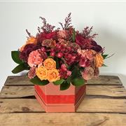 Autumn Blooms Hat Box
