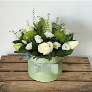 Limes &amp; Whites Hat Box 