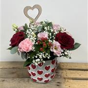 A Valentines Ceramic Pot 