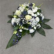 Blue and White Spray